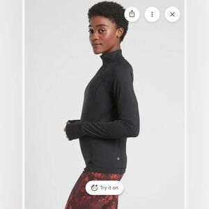 Athleta black rainier half zip up jacket